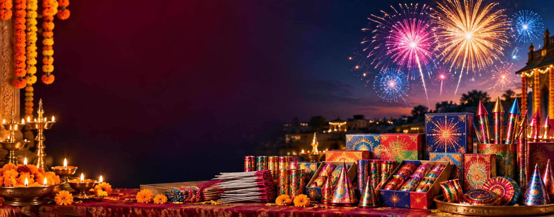 Diwali fireworks and festive cracker collection